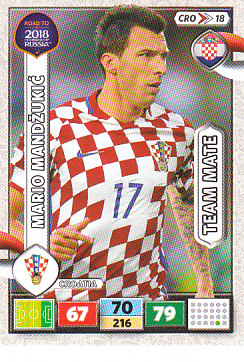 Mario Mandzukic Croatia Panini Road to 2018 World Cup #CRO18