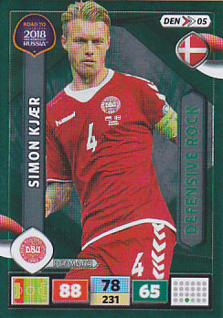 Simon Kjaer Denmark Panini Road to 2018 World Cup Defensive Rock #DEN05