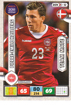 Pierre-Emile Hojbjerg Denmark Panini Road to 2018 World Cup #DEN12