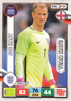 Joe Hart England Panini Road to 2018 World Cup #ENG01