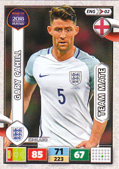 Gary Cahill England Panini Road to 2018 World Cup #ENG02