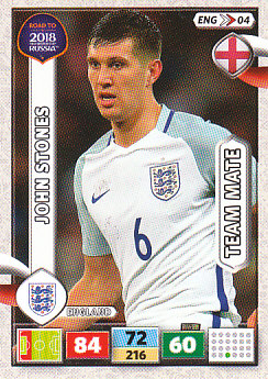 John Stones England Panini Road to 2018 World Cup #ENG04