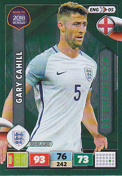 Gary Cahill England Panini Road to 2018 World Cup Defensive Rock #ENG05