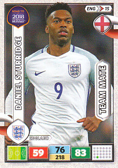 Daniel Sturridge England Panini Road to 2018 World Cup #ENG15