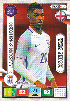 Marcus Rashford England Panini Road to 2018 World Cup Rising Star #ENG17