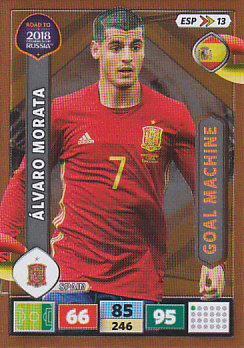 Alvaro Morata Spain Panini Road to 2018 World Cup Goal Machine #ESP13