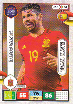 Diego Costa Spain Panini Road to 2018 World Cup #ESP18