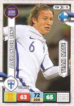 Alexander Ring Finland Panini Road to 2018 World Cup #FIN11