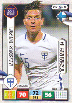 Markus Halsti Finland Panini Road to 2018 World Cup #FIN12