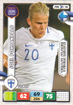 Joel Pohjanpalo Finland Panini Road to 2018 World Cup #FIN16