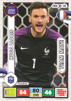 Hugo Lloris France Panini Road to 2018 World Cup #FRA01