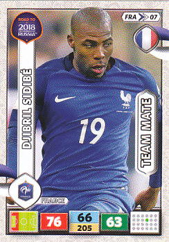 Djibril Sidibe France Panini Road to 2018 World Cup #FRA07