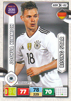 Joshua Kimmich Germany Panini Road to 2018 World Cup Rising Star #GER02