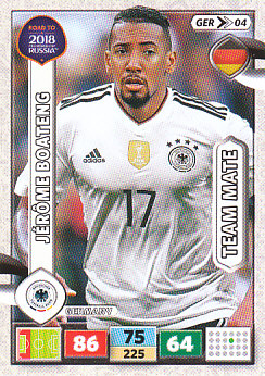 Jerome Boateng Germany Panini Road to 2018 World Cup #GER04