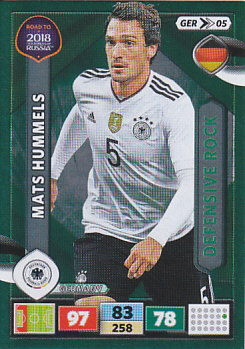 Mats Hummels Germany Panini Road to 2018 World Cup Defensive Rock #GER05