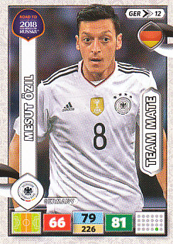 Mesut Ozil Germany Panini Road to 2018 World Cup #GER12