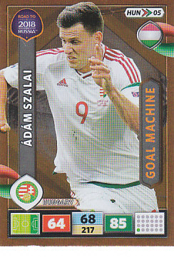 Adam Szalai Hungary Panini Road to 2018 World Cup Goal Machine #HUN05