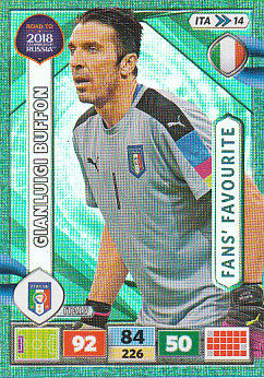 Gianluigi Buffon Italy Panini Road to 2018 World Cup Fan's Favourite #ITA14