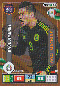 Raul Jimenez Mexico Panini Road to 2018 World Cup Goal Machine #MEX05