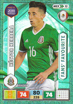Hector Herrera Mexico Panini Road to 2018 World Cup Fan's Favourite #MEX13