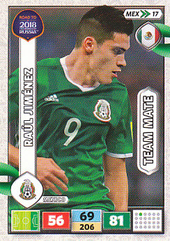 Raul Jimenez Mexico Panini Road to 2018 World Cup #MEX17