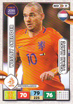 Wesley Sneijder Netherlands Panini Road to 2018 World Cup #NED11