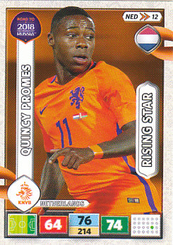 Quincy Promes Netherlands Panini Road to 2018 World Cup Rising Star #NED12