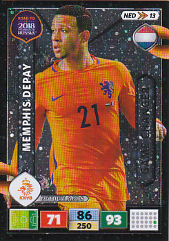 Memphis Depay Netherlands Panini Road to 2018 World Cup Game Changer #NED13