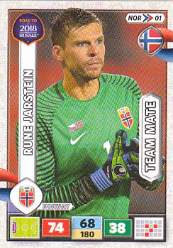 Rune Jarstein Norway Panini Road to 2018 World Cup #NOR01