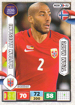 Haitam Aleesami Norway Panini Road to 2018 World Cup #NOR02