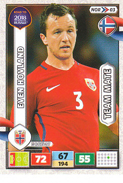 Even Hovland Norway Panini Road to 2018 World Cup #NOR03