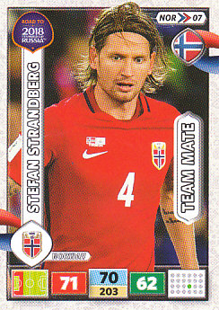 Stefan Strandberg Norway Panini Road to 2018 World Cup #NOR07