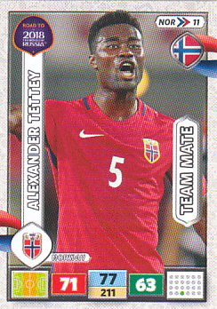 Alexander Tettey Norway Panini Road to 2018 World Cup #NOR11