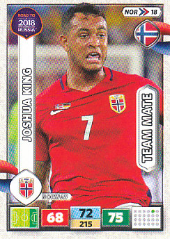 Joshua King Norway Panini Road to 2018 World Cup #NOR18