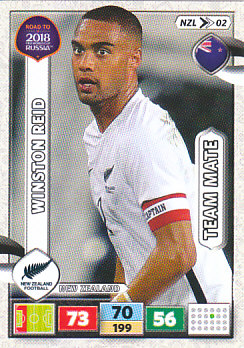 Winston Reid New Zealand Panini Road to 2018 World Cup #NZL02