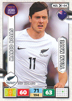 Marco Rojas New Zealand Panini Road to 2018 World Cup #NZL04