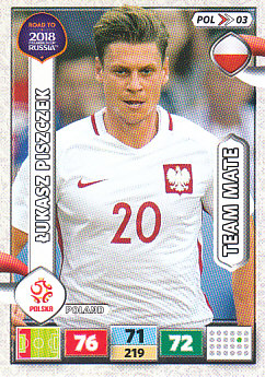 Lukasz Piszczek Poland Panini Road to 2018 World Cup #POL03