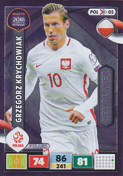 Grzegorz Krychowiak Poland Panini Road to 2018 World Cup Key Player #POL05