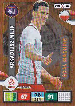 Arkadiusz Milik Poland Panini Road to 2018 World Cup Goal Machine #POL06