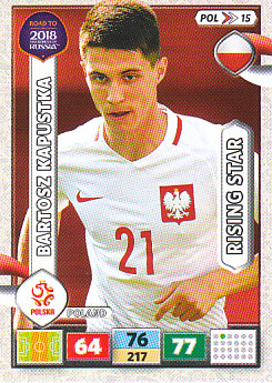 Bartosz Kapustka Poland Panini Road to 2018 World Cup Rising Star #POL15