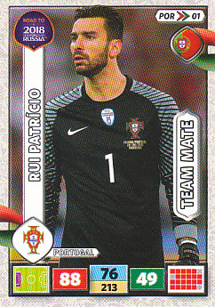 Rui Patricio Portugal Panini Road to 2018 World Cup #POR01