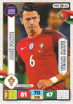 Jose Fonte Portugal Panini Road to 2018 World Cup #POR02