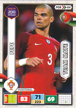 Pepe Portugal Panini Road to 2018 World Cup #POR04