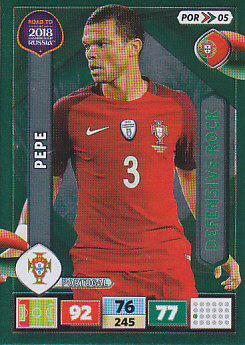 Pepe Portugal Panini Road to 2018 World Cup Defensive Rock #POR05