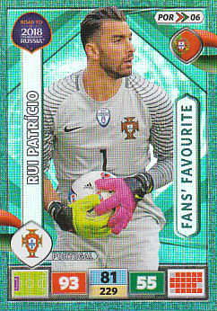 Rui Patricio Portugal Panini Road to 2018 World Cup Fan's Favourite #POR06