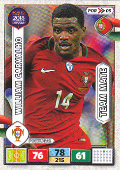 William Carvalho Portugal Panini Road to 2018 World Cup #POR09