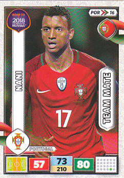 Nani Portugal Panini Road to 2018 World Cup #POR16