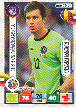 Ciprian Tatarusanu Romania Panini Road to 2018 World Cup #ROU01