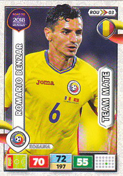 Romario Benzar Romania Panini Road to 2018 World Cup #ROU03