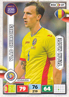 Vlad Chiriches Romania Panini Road to 2018 World Cup #ROU07